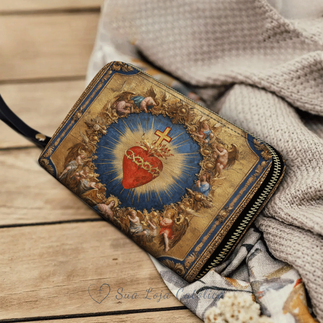 Carteira Católica Feminina - Sagrado Coração do Divino Amor